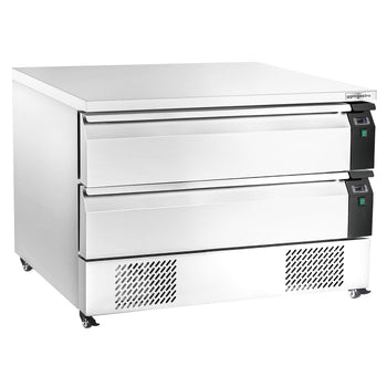 Kombinacja podstawy mroźniczej/chłodniczej -22 ~ +8°C - 1230 mm - 2 szuflady - włącznie z podgrzewaczem do chipsów - Prime Gastro