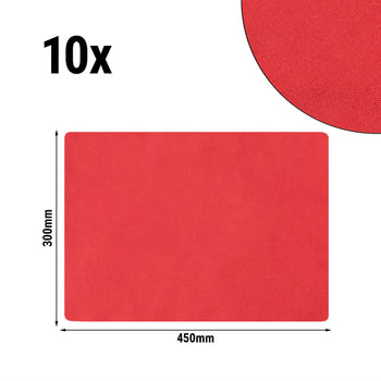 (10 szt.) Damasceńska podkładka na stół Vienna - 30 x 45 cm - Ognista czerwień - Prime Gastro