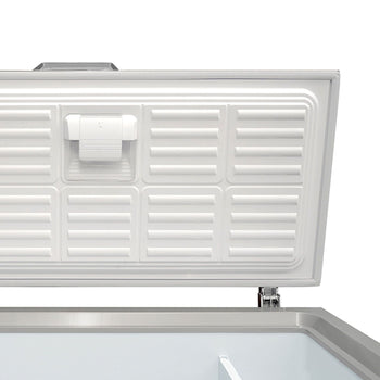 Zamrażarka skrzyniowa - 1500 mm - 466 litrów - pokrywa ze stali nierdzewnej - włącznie ze ścianką działową - Prime Gastro