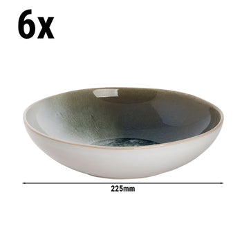 (6 sztuk) NORDIC - Talerz głęboki - Ø 225 mm - Zielony/Biały - Prime Gastro