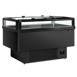 Komora zamrażarki - Czarny - 1533x995x950mm - 260l - z 2 Szklana drzwiami przesuwnymi