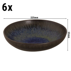 (6 sztuk) TAMA - Talerz głęboki - Ø 22 cm - Niebieski