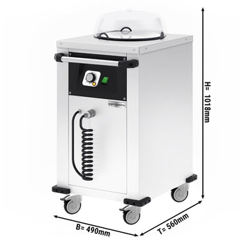 Podgrzewacz do talerzy - podgrzewany - z kółkami - 50 talerzy - Prime Gastro