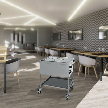 Wózek termiczny do bemarów - 2x GN 1/1 - Prime Gastro