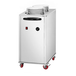 Podgrzewacz do talerzy - podgrzewany - z kółkami - 2x40 talerzy