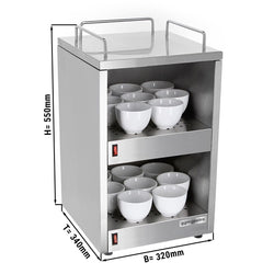Podgrzewacz do filiżanek - 140 W - z 2 półkami