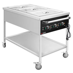 Thermal trolley for bain-marie - 3x GN 1/1 - separately heated