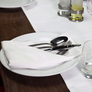 (250 sztuk) Damasceńska serwetka do ust Tessin Atlas - 50 x 50 cm - biała - Prime Gastro