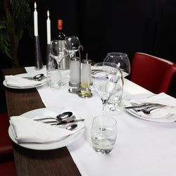 (90 sztuk) Damasceński bieżnik Tessin Atlas - 40 x 130 cm - biały