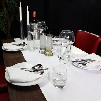 (90 sztuk) Damasceński bieżnik Tessin Atlas - 40 x 130 cm - biały - Prime Gastro