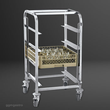 Wózek na naczynia ze stali nierdzewnej - na 4 kosze - Prime Gastro