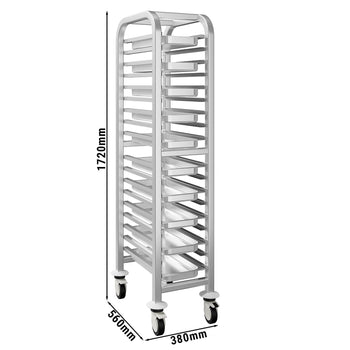 Wózek na tace – na 17 tac GN 1/1 – z cichymi kółkami - Prime Gastro