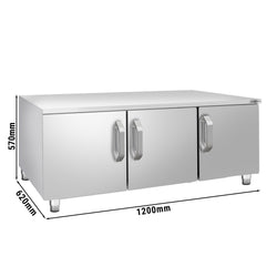Podstawa ze stali nierdzewnej - 1200 mm - 3 drzwi