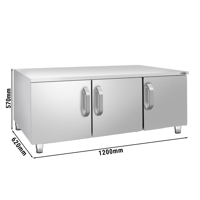 Podstawa ze stali nierdzewnej - 1200 mm - 3 drzwi