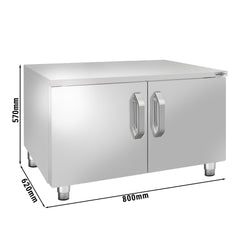 Podstawa pod urządzenia ze stali nierdzewnej - 800 mm - 2 drzwi