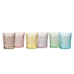 (6 szt.) Szklanka wysoka do drinków - Libbey, Hobstar - 350ml - Żółty - do zmywarki; zestaw 6 szt.