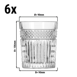 (6 sztuk) ROME - Uniwersalna szklanka do napojów - RADIANT - 350 ml - Przezroczysty