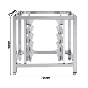 Podstawa do pieca konwekcyjno-parowego - zawiera metalowy uchwyt - Prime Gastro