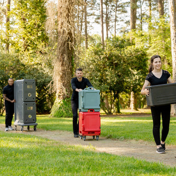 CAMBRO | ULTRA PAN CARRIER® - Pojemnik termiczny 34 litry - na 3x pojemniki GN 1/1 - łupkowy niebieski - Prime Gastro