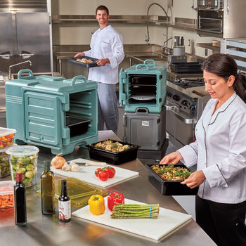 CAMBRO | ULTRA PAN CARRIER® - Pojemnik termiczny 34 litry - na 3x pojemniki GN 1/1 - łupkowy niebieski - Prime Gastro