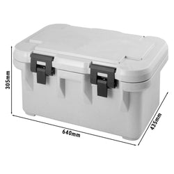 CAMBRO | ULTRA CAMTAINERS® - Pojemnik termiczny 23,2 litra - do 1x GN 1/1 - szary nakrapiany