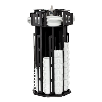 Dozownik filiżanek -/ & spodków - obrotowy - czarny - Prime Gastro