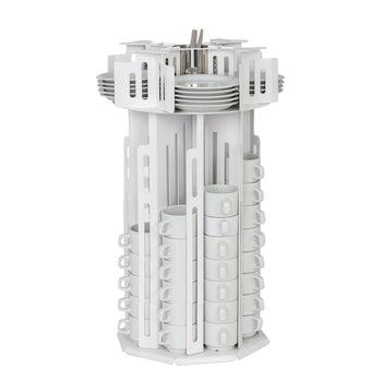 Dozownik filiżanek -/ & spodków - obrotowy - biały - Prime Gastro