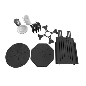 Dozownik filiżanek -/ & spodków - obrotowy - czarny - Prime Gastro