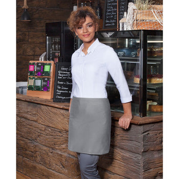 (6 szt) KARLOWSKY | Fartuch w talii Basic - Bazaltowy szary - Prime Gastro