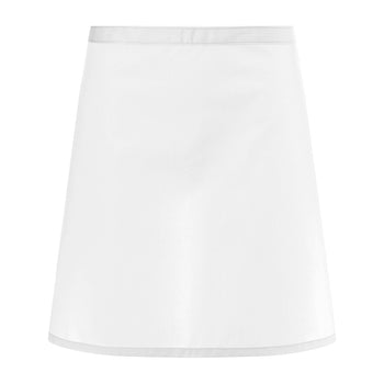 (6 szt) KARLOWSKY | Fartuch w talii Basic - Biały - Prime Gastro