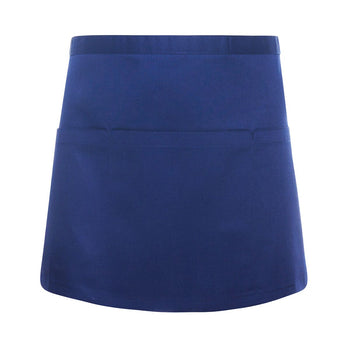 (6 szt) KARLOWSKY | Fartuch w talii Basic z kieszenią - Granatowa - Prime Gastro