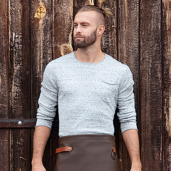 KARLOWSKY | Skórzany fartuch w talii - Mokka - Prime Gastro