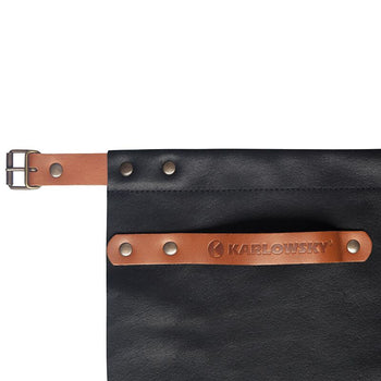 KARLOWSKY | Skórzany fartuch w talii - Czarny - Prime Gastro