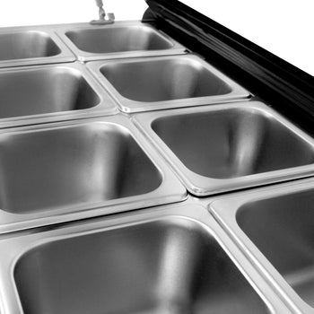 Witryna chłodnicza stołowa/ witryna nadstawna - 67 litrów - 760 mm - dla 8x GN 1/6 lub 4x GN 1/3 - Prime Gastro