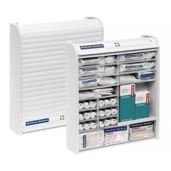 Szafka pierwszej pomocy Rollmed® - wypełniona DIN 13 157 extended - Prime Gastro