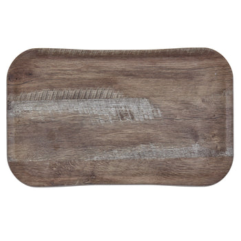 (12 szt.) CAMBRO | CENTURY™ - Taca z włókna szklanego - GN 1/1 - efekt ciemnego drewna dębowego - gładka - Prime Gastro