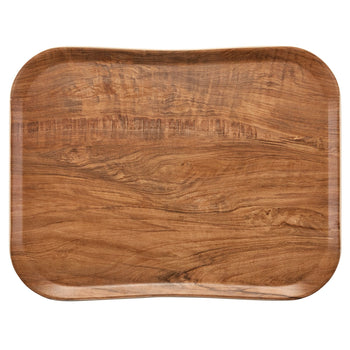 (12 szt.) CAMBRO | CENTURY™ - Taca z włókna szklanego - prostokątna - 430x330mm - wygląd drewna oliwkowy brąz - gładka - Prime Gastro