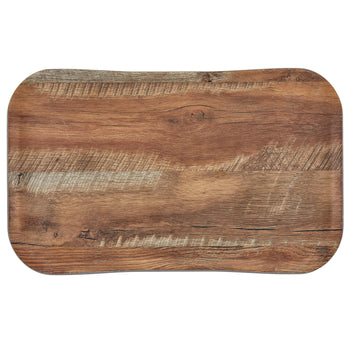 (12 szt.) CAMBRO | CENTURY™ - Taca z włókna szklanego - prostokątna - 530x370mm - brązowy efekt drewna dębowego - gładka - Prime Gastro