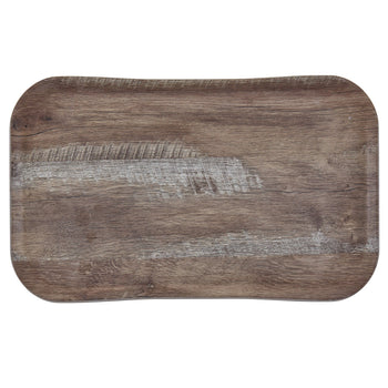 (12 szt.) CAMBRO | CENTURY™ - Taca z włókna szklanego - prostokątna - 530x370mm - efekt ciemnego drewna dębowego - gładka - Prime Gastro