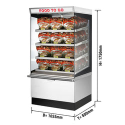 UBERT | Witryna grzewcza - 1050x800mm - 4 podgrzewane półki