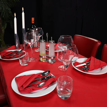 (80 sztuk) Damasceński obrus Vienna - 100 x 100 cm - Ognistoczerwony - Prime Gastro