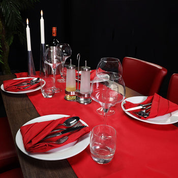 (90 szt.) Damasceński bieżnik na stół Vienna - 40 x 130 cm - Ognista czerwień - Prime Gastro