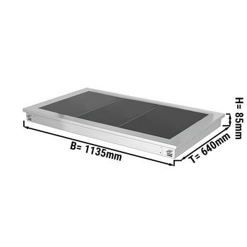 Płyta grzewcza wbudowana - 1,1m - 3x GN 1/1 - Prime Gastro