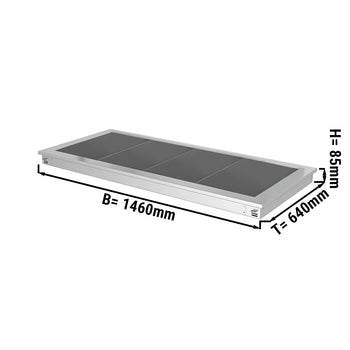 Płyta grzewcza wbudowana - 1,5m - 4x GN 1/1 - Prime Gastro