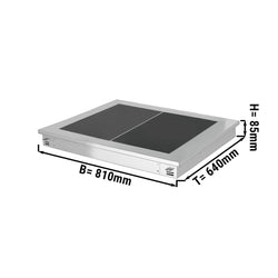 Płyta grzewcza wbudowana - 0,8m - 2x GN 1/1