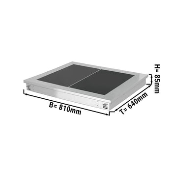 Płyta grzewcza wbudowana - 0,8m - 2x GN 1/1 - Prime Gastro