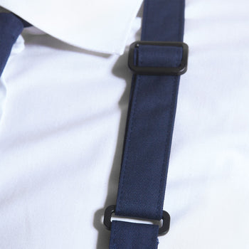 KARLOWSKY | Fartuch na szelkach wodoodporny Basic - z klamrą - granatowy - Prime Gastro