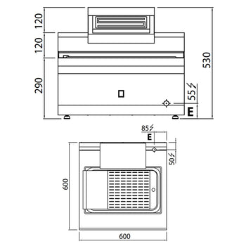 Podgrzewacz do frytek - 1 kW - 1x GN 1/1 - Prime Gastro
