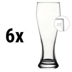 (6 sztuk) Szklanka do piwa pszenicznego - BEER SPECIALS - 665 ml - skalibrowana na 500 ml