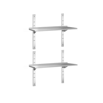 Półki naścienne PREMIUM - 1200x300mm - z 2 piętrami - Prime Gastro